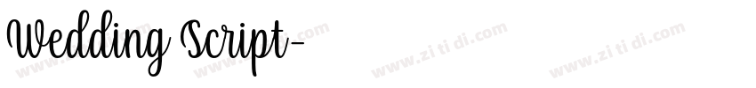 Wedding Script字体转换